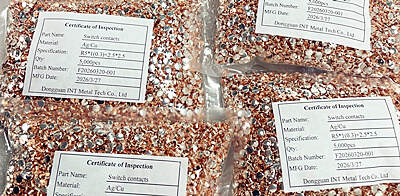 銀接点の安定供給 AgCu バイメタルリベット